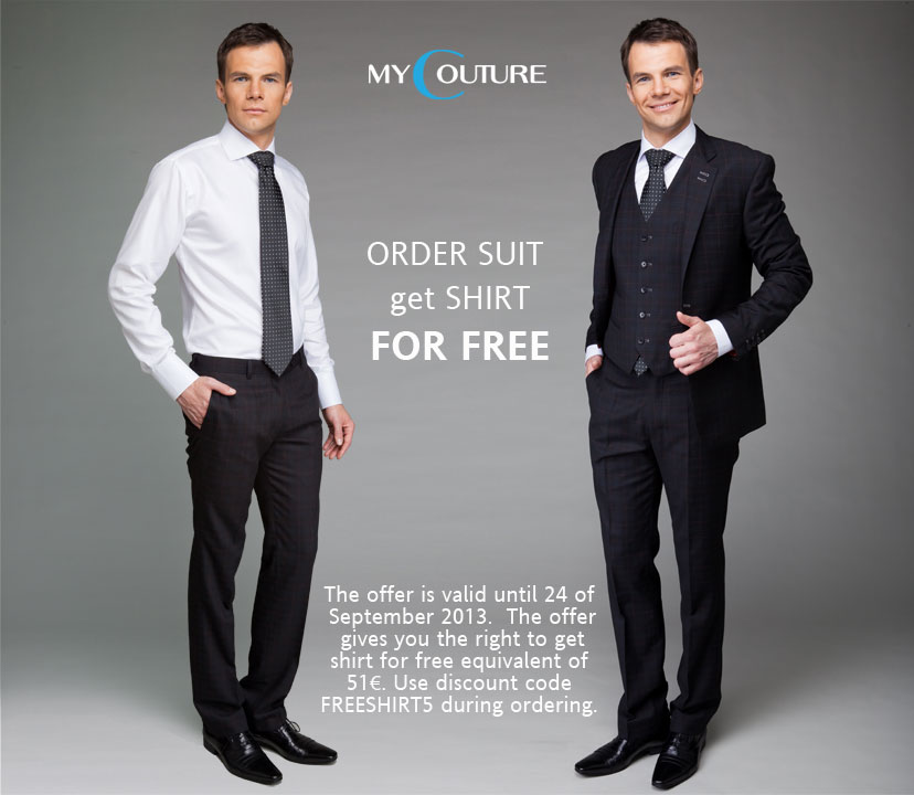 Order suit get shirt for free - Mycouture